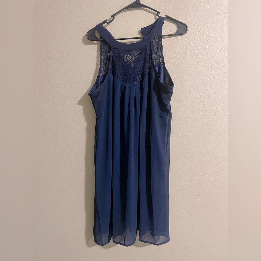 Loose casual blue dress